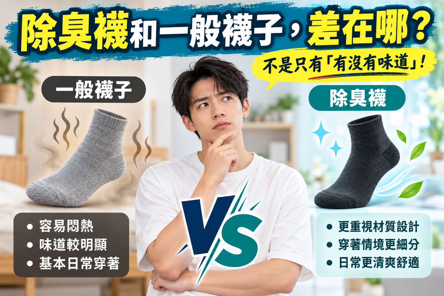 除臭襪和一般襪子差在哪